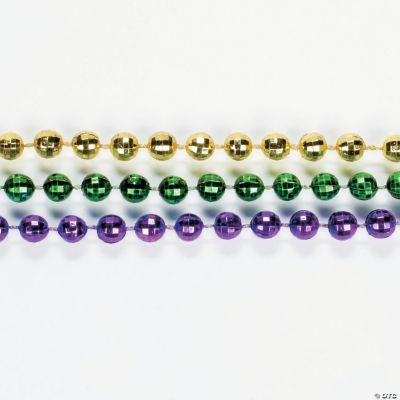 Metallic Faceted Mardi Gras Beads