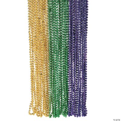 Faceted Mardi Gras Party Beads