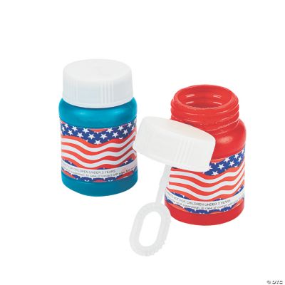 Mini Stars & Stripes Bubble Bottles