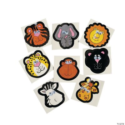 Zoo Animal Stickers With Wiggle Eyes