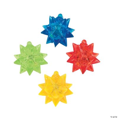 12 Rubber Flashing Star Balls