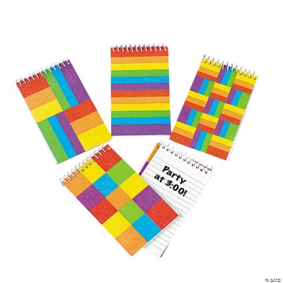 Rainbow Glitter Spiral Notepads