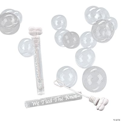 “We Tied The Knot” Bubble Bottles