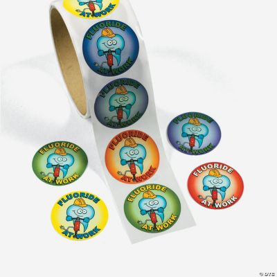 “Fluoride At Work” Roll Stickers
