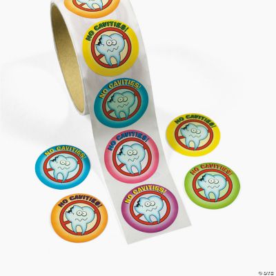 “No Cavities!” Roll Stickers