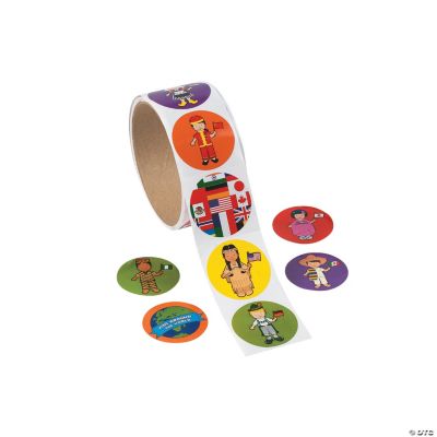 Multicultural Roll Stickers