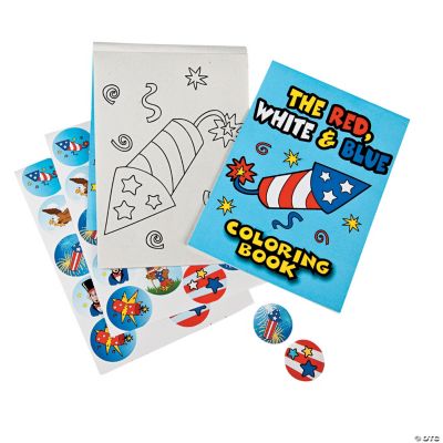 Patriotic Coloring Books With Stickers