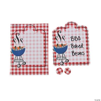 Red Gingham BBQ Labels