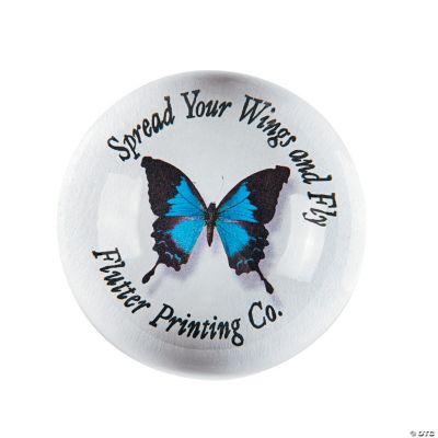 Personalized Dome Butterfly Paperweight