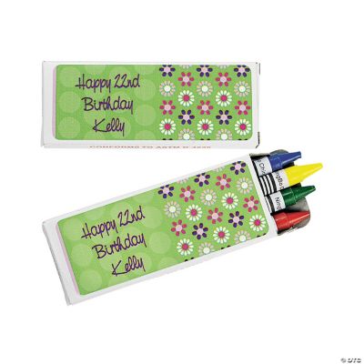 12 Personalized Darling Daisy Crayon Boxes
