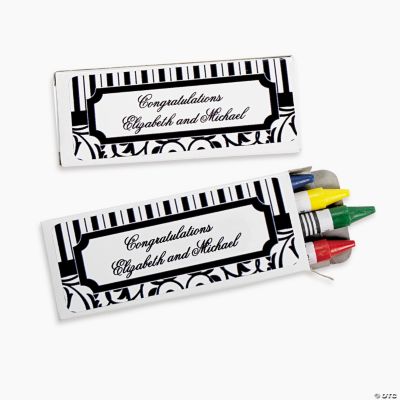 Personalized Black & White Crayon Boxes