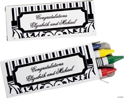Personalized Black & White Crayon Boxes