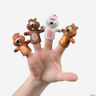 24 Groundhog Finger Puppets