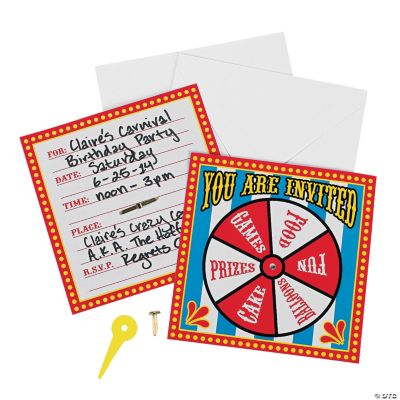 Carnival Spinner Invitations