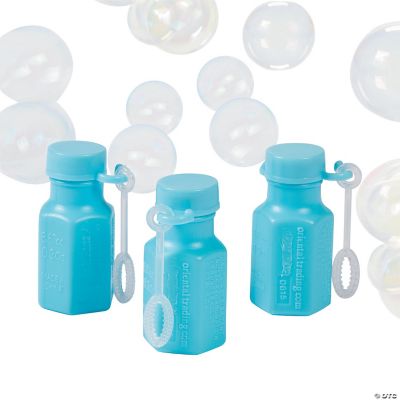 Mini Hexagon Light Blue Bubble Bottles