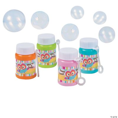24 “You’re A Hoot” Mini Bubble Bottles
