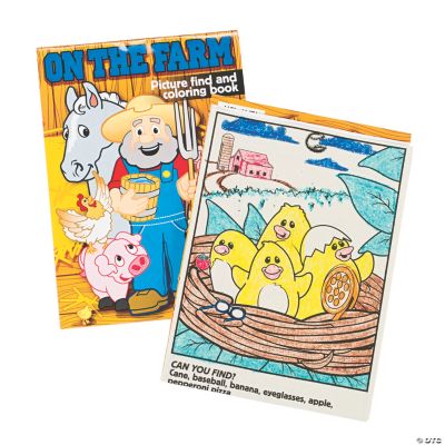 “On The Farm” Picture Find & Coloring Books