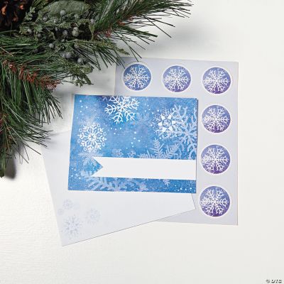 Blue & White Snowflake Cards
