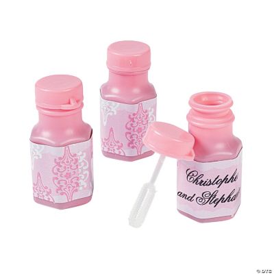 Personalized Cherry Blossom Wedding Mini Bubble Bottles