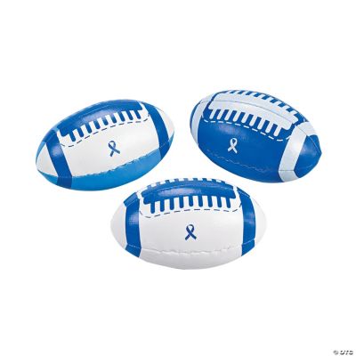 Blue Awareness Ribbon Footballs