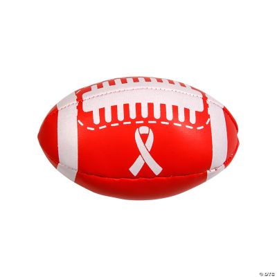 Red Awareness Ribbon Footballs
