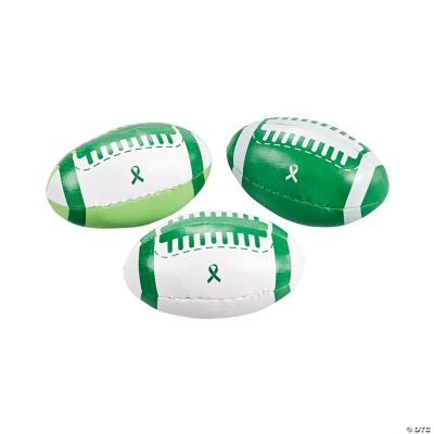 Green Awareness Ribbon Footballs