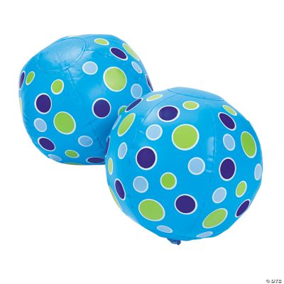 Inflatable Mini Blue Polka Dot Beach Balls