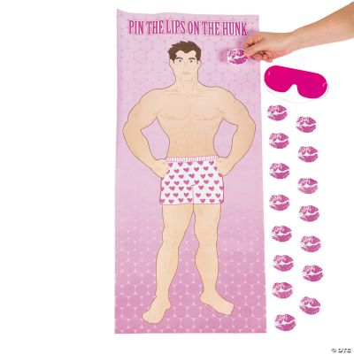 Pin The Lips On The Hunk Game