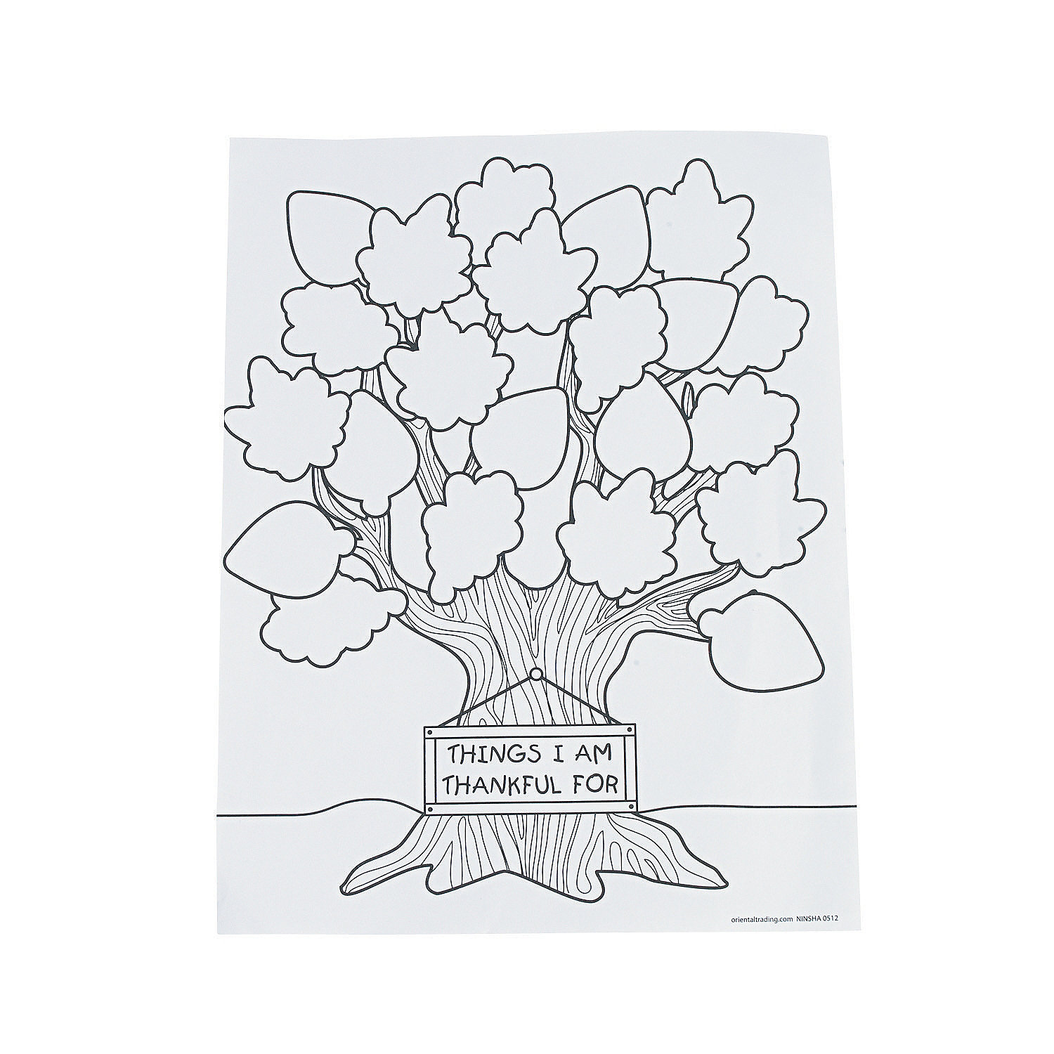 thankful tree coloring pages - photo #5
