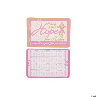 2013 Pink Ribbon Religious Wallet Card Calendars