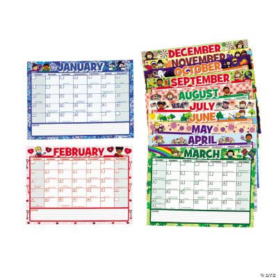 Dry Erase 2013 Monthly Calendar Sheets