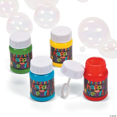 Mini “Happy New Year” Bubble Bottles