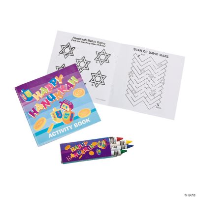 Hanukkah Activity Booklets With Crayons