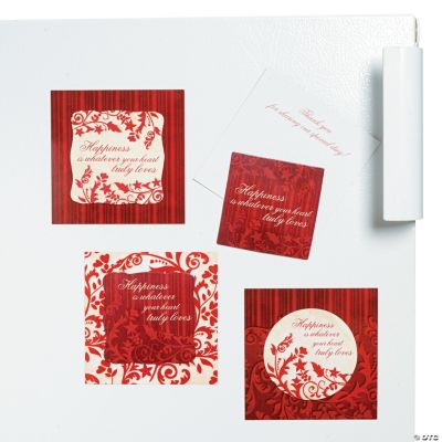 Red & White Magnet On Cards