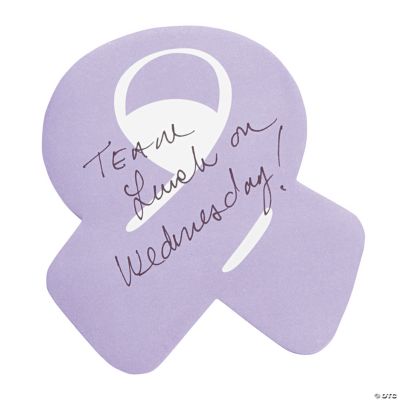 Purple Ribbon Sticky Notes