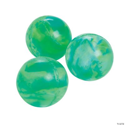 Marbleized GlowintheDark Green Bouncing Balls