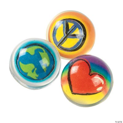 Peace, Love & Earth Bouncing Balls