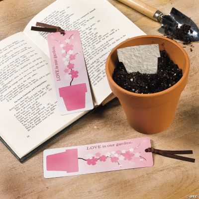 "Love" Flowerpot Seeded Bookmarks