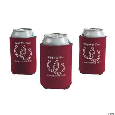 Burgundy Personalized Horseshoe Can Covers