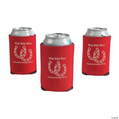 Red Personalized Horseshoe Can Covers