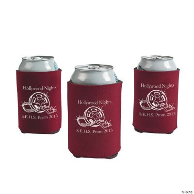Personalized Burgundy Movie Night Can Covers