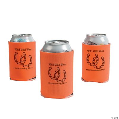 Orange Personalized Horseshoe Can Covers