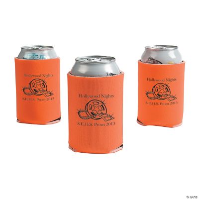 Orange Personalized Movie Night Can Covers