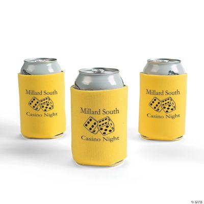Yellow Personalized Casino Can Covers