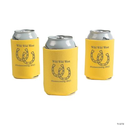 Personalized Yellow Horseshoe Can Covers