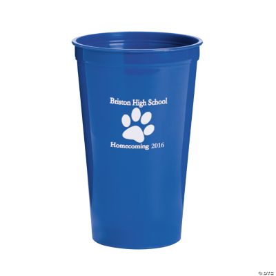 Blue Personalized Paw Print Tumblers