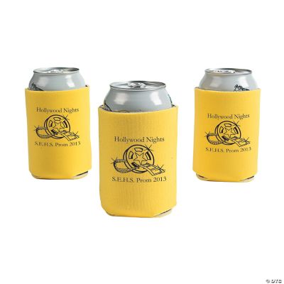 Yellow Personalized Movie Night Can Covers