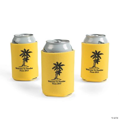 Personalized Yellow Luau Can Covers