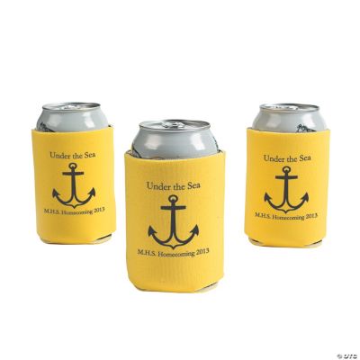 Personalized Yellow Anchor Can Covers
