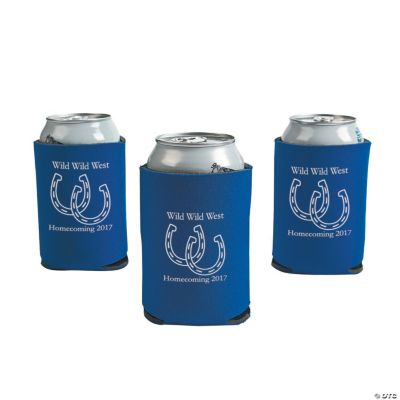Blue Personalized Horseshoe Can Covers